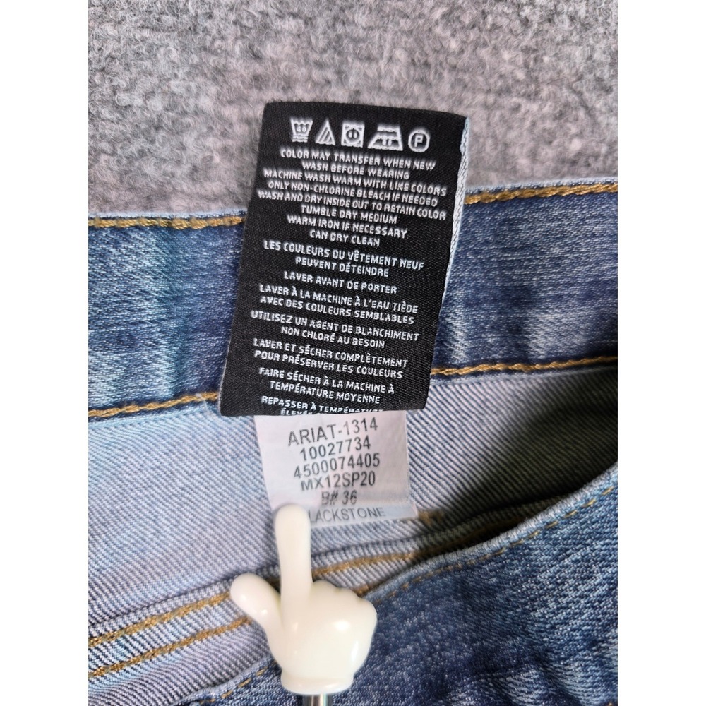 Ariat Rebar M4 Straight Leg Jeans Mens 36x33 Blue Blackstone Low Rise - Picture 9 of 10
